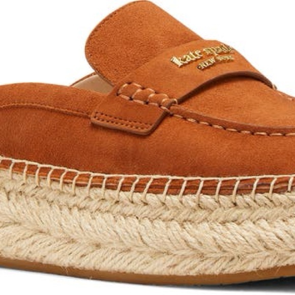 Kate Spade Brown Espadrille Mules WORN ONCE - Picture 3 of 7